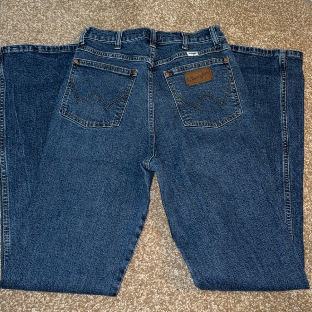 Wrangler High Rise Bootcut Leg Jeans - Blue